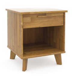 Solid Cherry Wood Camden One Drawer Nightstand in Natural Finish