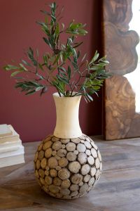 Small Spliced Wood Bulb Vase