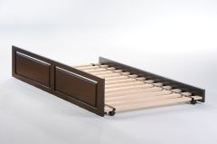 Solid Parawood Cinnamon Twin Trundle Bed in Chocolate Finish