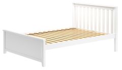 Solid Wood Framed Dover Full Bed in White Finish
