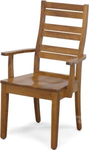 Custom Built Amish Crafted Solid Rustic Cherry Wood Spencer Arm Chair in Seely Finish