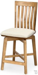 Amish Crafted Solid Maple Wood Colton Counter Stool in Harvest Finish With Performance Fabric