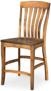 Amish Crafted Solid Maple Wood Richland Counter Stool in Chocolate Spice Finish