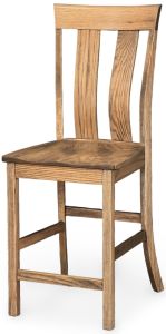 Amish Crafted Solid Oak Wood Mayville Counter Stool in Bel Air Finish