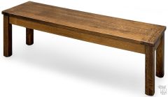 Amish Crafted Solid Rustic Quartersawn White Oak Wood Sutter Mills 48" Bench in Turkish Coffee Finish
