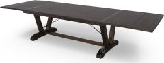 Mahogany Wood Homestead 140" Extension Dining Table in Tobacco Leaf Finish