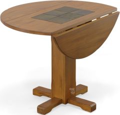 Mindi Wood Sedona Drop Leaf Table with Slate Accents