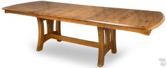 Amish Crafted Solid Rustic Cherry Wood Mason Double Butterfly Leaf Extension Table in Tawny Finish
