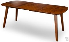 Amish Crafted Solid Maple Wood Callie Modern 78" Long Extension Leg Table in Michaels Finish