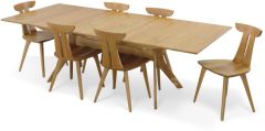Solid Cherry Wood Audrey Dining Table and Chair Set with Natural Finish