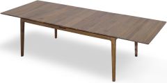Solid Walnut Wood Lisse 111" Extension Table in Natural Finish
