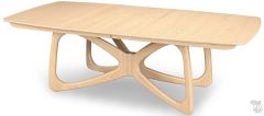  Solid White Oak Wood Butterfly 96" Long Extension Dining Table in Natural Finish