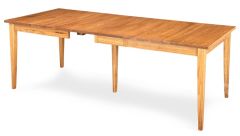 Amish Crafted Solid Rustic Hickory Wood High-Tech Extension Table in Caramel Cocoa