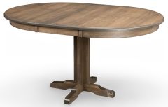 Amish Crafted Solid Maple Wood Maria 42" Round Extension Table in Warm Brown Finish