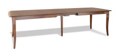 Custom Built Solid Brown Maple Wood Amish Crafted Millcreek 108" Extension Table in Coffee Finish