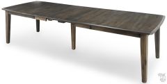 Amish Crafted Solid Rustic Hickory Wood Portland 120" Extension Table in Antique Slate Finish