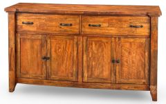 Solid Mango Wood Whistler Buffet Server in Carmel Finish