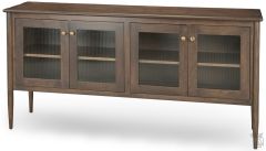 Amish Crafted Solid Maple Wood Tate Credenza with Glass Doors in Rawhide Finish