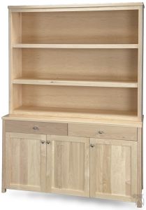 Amish Crafted Solid Red Leafy Maple Wood Hutch & Buffet Cabinet in Elegance Finish