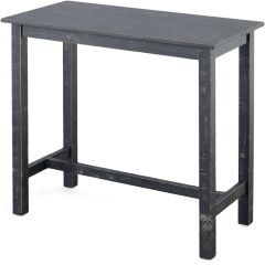 Mahogany Wood Sandy Beach 42" High Bistro Table in Black Sand Finish