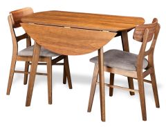 Parawood Space Savers Round Dropleaf Leg Table & Chair Set