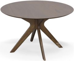 Parawood Space Savers Round Pedestal Table in Walnut Finish