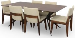 Amish Crafted Solid Brown Maple Wood Jefferson Solid Top Table & Chair Set