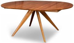  Solid Cherry Wood Catalina 48" Round Extension Dining Table with Natural Finish