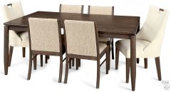 Amish Crafted Solid Maple Tate Extension Table & 6 Chair Set in Rawhide Finish