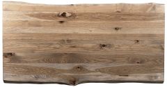 Amish Crafted Solid Rustic Live Edge Hickory Table Top in Double Time Finish - Mix & Match Quick Ship