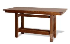 Amish Crafted Solid Rustic Quarter Sawn White Oak Wood Rocky Mountain Counter Table in Rich Tobacco Finish