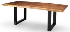 Amish Crafted Solid Rustic Walnut Live Edge Table Top & Sudbury Base - Quick Ship