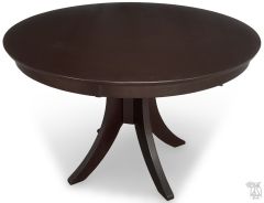 Solid Parawood Cosmopolitan Round Dining Table in Walnut Finish