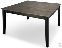 Solid Parawood Rectangle to Square Extension Table in Coal & Black Finish