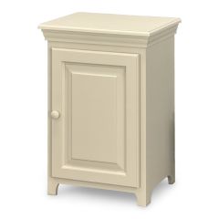 Solid Pine Wood 1 Door Console Cabinet in Sand Dollar