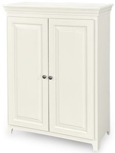 Solid Pine Wood 2 Door Jelly Cupboard Storage Cabinet in Morning Fog