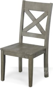 Solid Reclaimed Pine Wood Outer Banks Side Chair in Driftwood Finish