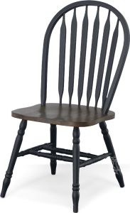 Solid Carolina Crossing Parawood Windsor Side Chair in Antique Honey & Black
