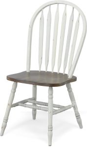 Solid Carolina Crossing Parawood Windsor Side Chair in Antique Honey & White