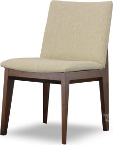 Amish Crafted Solid Brown Maple Wood Jefferson Upholstered Side Chair in Asbury Finish