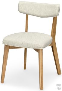 Amish Crafted Solid Maple Wood Wesley Side Chair in Harvest Finish With Performance Fabric