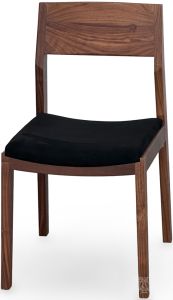 Solid Walnut Wood Iso Side Chair in Natural Finish
