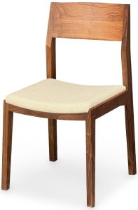 Solid Walnut Wood Iso Side Chair in Natural Finish