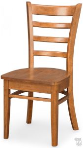 Solid Parawood Wood Emily Side Chair in Bourbon Oak Finish