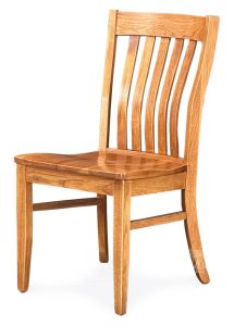 Amish Crafted Solid Rustic Hickory Wood High-Tech Side Chair in Caramel Cocoa