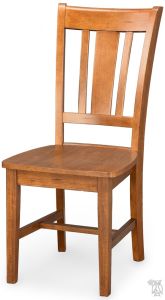 Solid Parawood Wood San Remo Side Chair in Bourbon Oak Finish