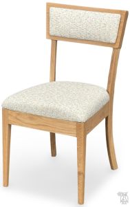 Amish Crafted Solid Rustic White Oak Wood Melbourne Side Chair in Boardwalk Finish