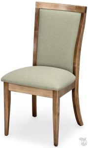 Amish Crafted Solid Maple Wood Secret Garden Panel Back Side Chair in Ice Coffee Finish