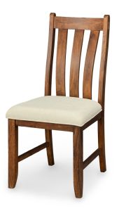 Solid Mango & Walnut Wood Silverdale Side Chair in Russet Finish
