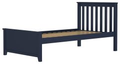 Solid Wood Framed Dublin Twin Bed in Navy Blue